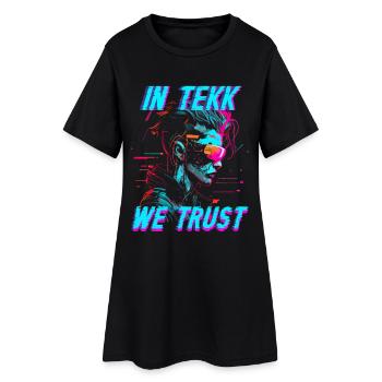Hardtekk Tekke Allemagne de l’Est dans Tekk Nous avons confiance - Robe T-shirt Femme - noir - Devant