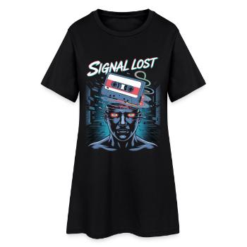 Signal a perdu le design de bugs rétro de science-fiction - Robe T-shirt Femme - noir - Devant