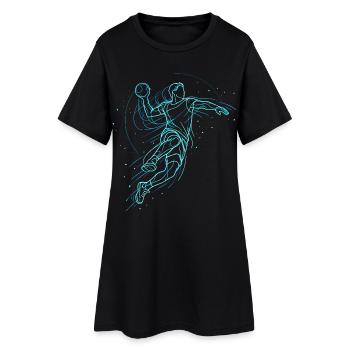 Cadeau pour un joueur de handball - Robe T-shirt Femme - noir - Devant