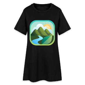 Randonnée, nature et montagnes - Robe T-shirt Femme - noir - Devant