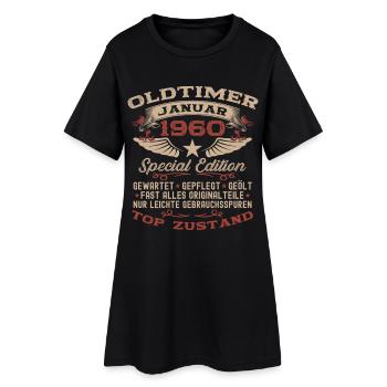 Cadeau du 66e anniversaire Voiture vintage janvier 1960 - Robe T-shirt Femme - noir - Devant