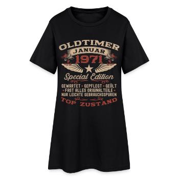 Cadeau pour le 55e anniversaire Voiture Classique janvier 1971 - Robe T-shirt Femme - noir - Devant