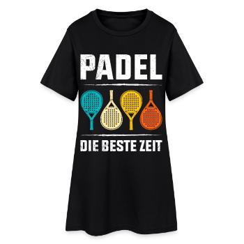 Joueur de padel PADEL LE MEILLEUR MOMENT Fun - Robe T-shirt Femme - noir - Devant