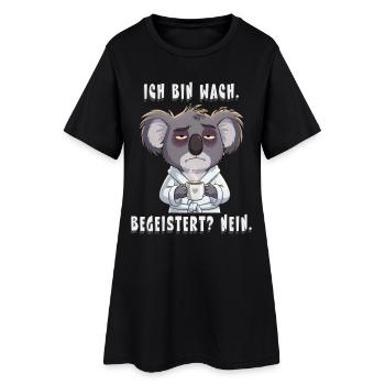 Ich bin wach. Begeistert? Nein. Morgenmuffel Koala - Robe T-shirt Femme - noir - Devant
