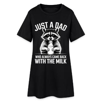 Retour du lait du papa raton laveur - Robe T-shirt Femme - noir - Devant