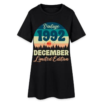 Birthday December 1992 Birthday Gift - Women’s T-Shirt Dress - black - Front