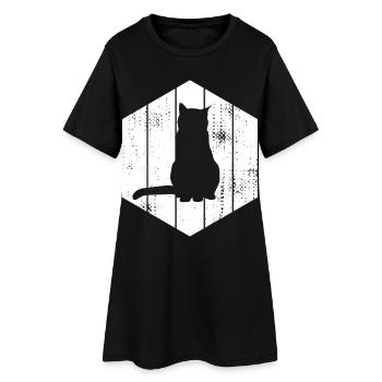 Croquis de chat - Robe T-shirt Femme - noir - Devant