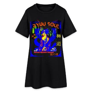 Streetwear Néon Geisha Thermique Dragon Soul - Robe T-shirt Femme - noir - Devant