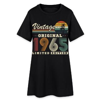 1965 Vintage Rétro Cadeau D'anniversaire - Robe T-shirt Femme - noir - Devant