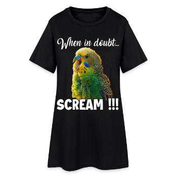 Cadeaux créatifs Bird Friends Perruche - Robe T-shirt Femme - noir - Devant