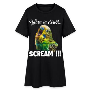 Cadeau drôle pour les fans de perruchets perruqués - Robe T-shirt Femme - noir - Devant
