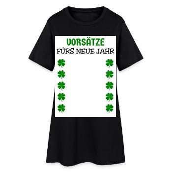 Résolutions du Nouvel An Trèfles du réveillon du Nouvel An - Robe T-shirt Femme - noir - Devant
