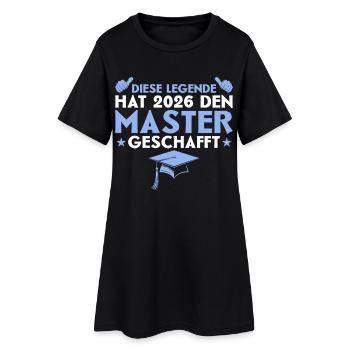 Passed Master's Examination 2026 Master's Degree - Women’s T-Shirt Dress - black - Front