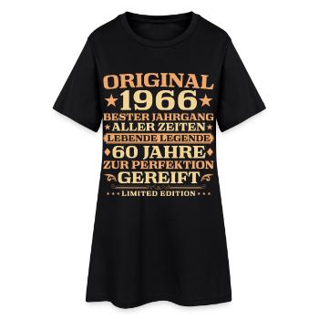 60th Birthday Living Legend 1966 Vintage - Women’s T-Shirt Dress - black - Front