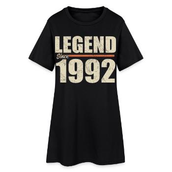 Anniversaire 1992 | Légende depuis 1992 - Robe T-shirt Femme - noir - Devant