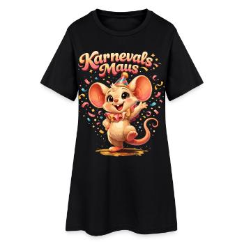 Costume de souris de carnaval – Costume de carnaval Cologne - Robe T-shirt Femme - noir - Devant