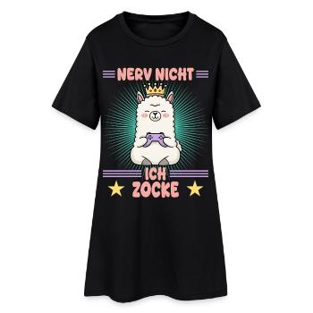 Prinzessin game - Frauen T-Shirt-Kleid - Schwarz - Vorne