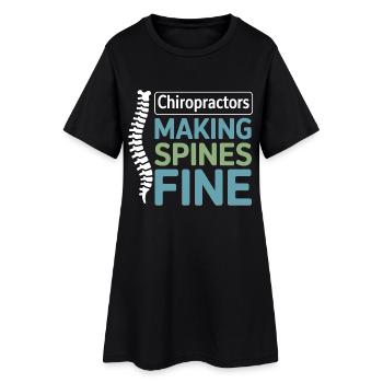 Équipement de santé de la colonne vertébrale spécialisé agréé - Robe T-shirt Femme - noir - Devant