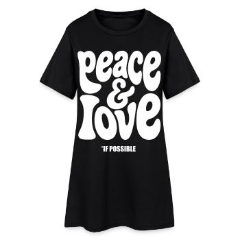 PEACE LOVE #2 - let's talk  - Robe T-shirt Femme - noir - Devant