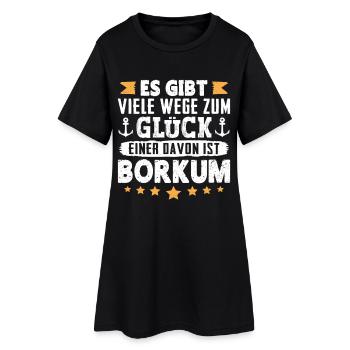 NORTH SEA HOLIDAY THERE ARE MANY WAYS TO HAPPINESS BORKUM - Women’s T-Shirt Dress - black - Front