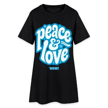 PEACE LOVE #3 - let's talk - Robe T-shirt Femme - noir - Devant