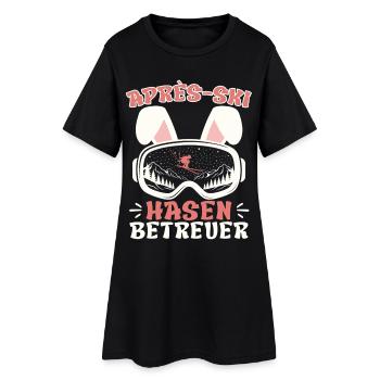 Après-ski RABBIT SUPERVISOR Fun - Robe T-shirt Femme - noir - Devant