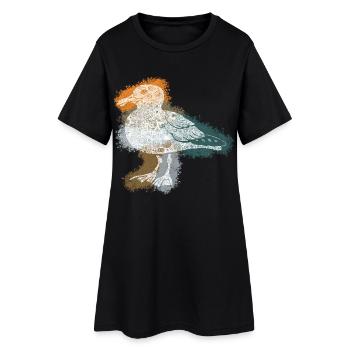 Zentangle Gull - Women’s T-Shirt Dress - black - Front