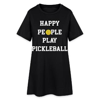 Happy People Play Pickleball - Women’s T-Shirt Dress - black - Front
