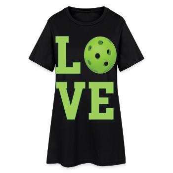 Pickleball Love  - Women’s T-Shirt Dress - black - Front