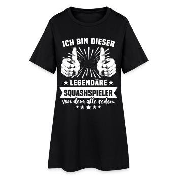Légende du squash - Robe T-shirt Femme - noir - Devant