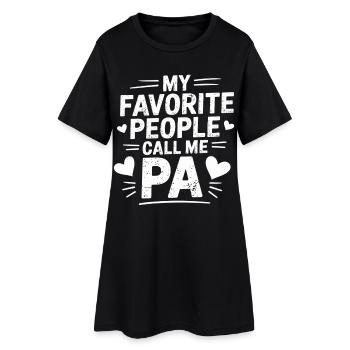 Ma personne préférée m’appelle papa - Robe T-shirt Femme - noir - Devant
