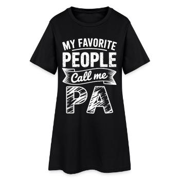 Meine Lieblingsmenschen nennen mich PA - Frauen T-Shirt-Kleid - Schwarz - Vorne