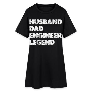 Husband Dad Engineer Legend - Frauen T-Shirt-Kleid - Schwarz - Vorne