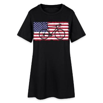 Cycling USA - Robe T-shirt Femme - noir - Devant