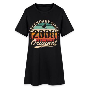2008 Vintage Retro Geburtstagsgeschenk - Frauen T-Shirt-Kleid - Schwarz - Vorne