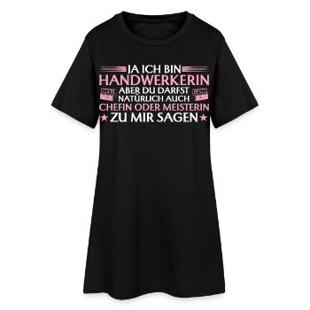 Artisane, patronne ou maître artisan - Artisanat - Robe T-shirt Femme - noir - Devant