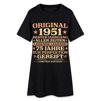 75e anniversaire Légende vivante Millésime 1951 - Robe T-shirt Femme - noir - Devant