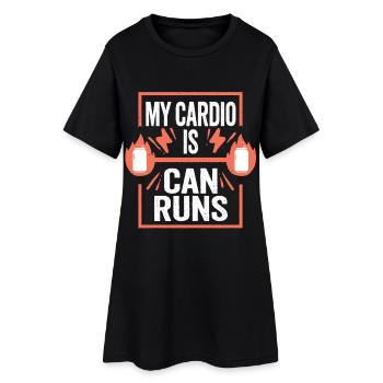 Boissons énergisantes : mon cardio fait des courses - Robe T-shirt Femme - noir - Devant