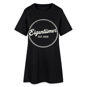 Eigentümer Est. 2026 – Stolzer Besitzer Retro - Frauen T-Shirt-Kleid - Schwarz - Vorne