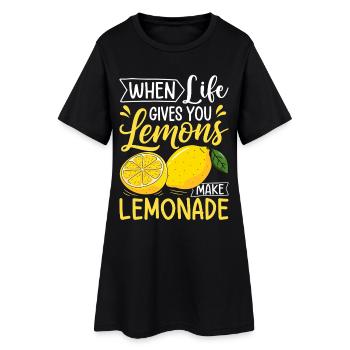 When Life Gives You Lemons Make Lemonade - Frauen T-Shirt-Kleid - Schwarz - Vorne