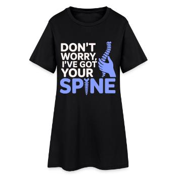 Chiropraktiker Halten Sie Ihre Wirbelsäule professionell in Schach - Frauen T-Shirt-Kleid - Schwarz - Vorne