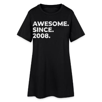 Awesome since 2008 | Birthday | Gift - Women’s T-Shirt Dress - black - Front