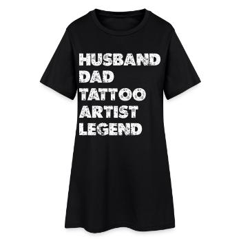 Légende du tatouage Mari Père - Robe T-shirt Femme - noir - Devant