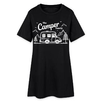 The Camper Family Camper Mountain Adventure - Women’s T-Shirt Dress - black - Front
