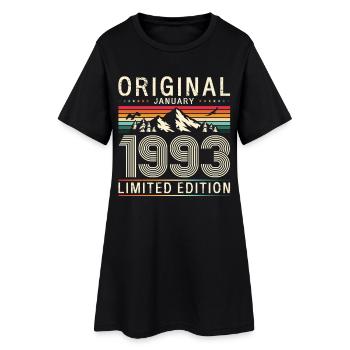 33. Geburtstag Original Januar Jahrgang 1993 - Frauen T-Shirt-Kleid - Schwarz - Vorne