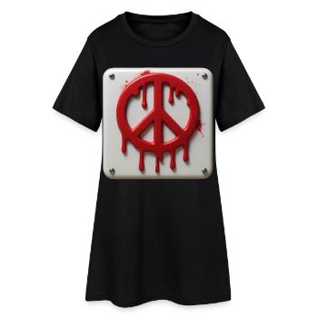 PEACE EMERGENCY #2 - peace & love - Robe T-shirt Femme - noir - Devant