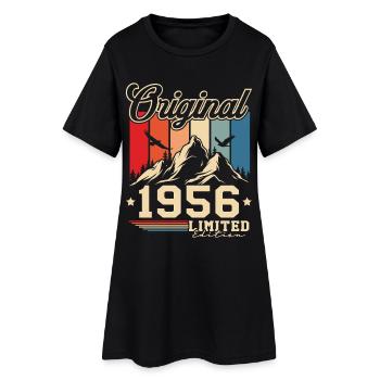 1956 Jahrgang Geburtstag Retro Vintage Geschenk - Frauen T-Shirt-Kleid - Schwarz - Vorne