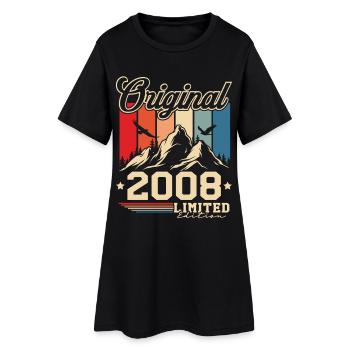2008 Jahrgang Geburtstag Retro Vintage Geschenk - Robe T-shirt Femme - noir - Devant