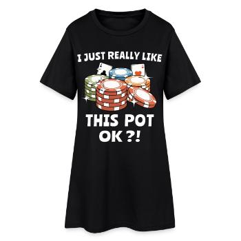 Poker Poker Joueurs - Robe T-shirt Femme - noir - Devant