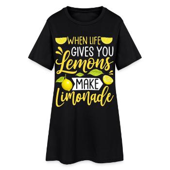 When Life Gives You Lemons Make Lemonade - Frauen T-Shirt-Kleid - Schwarz - Vorne